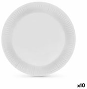 Set di piatti Algon Cartone Monouso Bianco (10 Unità)