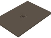 Piatto doccia in ceramica extra slim caffè L 80 x L 80 cm