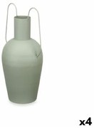 Vaso Con manici Verde Acciaio 24 x 45 x 18 cm (4 Unità)