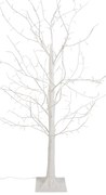 Albero di Natale luminoso da terra bianco 120 cm con LED e timer IP44 - Ki