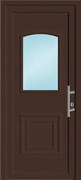 Portoncino d'ingresso in pvc 30005 L 96 x H 212 cm noce apertura sinistra