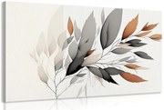 Quadro su tela – Ramo di foglie minimalista