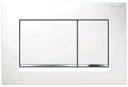 Geberit placca di comando Sigma 30 doppio tasto bianco/cromato lucido