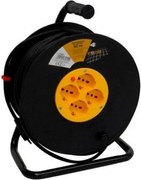 Avvolgicavo Elettrico 50 Metri 4 Prese Schuko Con Cavalletto Globex