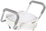 Ridder - Sedile WC rialzato con maniglie, bianco