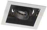 Incasso led apollo nero in alluminio 20w 2000lm 4000k orientabile 1...