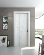 Porta pieghevole a libro asimmetrica Tolosa bianco L 80 x H 210 cm sinistra