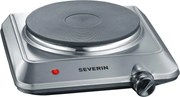 Severin KP 1092 - Fornello elettrico a piastra singola 1500 W/230 V, acciaio inox