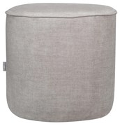 Pouf rotondo in tessuto beige D40 cm COQ