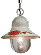 Sospensione Esterno Classica Imperia Metallo Ceramica Bianco Sfumato 1 Luce E27