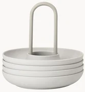 portautensili in legno rustico da cucina, organizer con 4 scomparti e fondo di drenaggio, organizer per posate, organizer per utensili da fattoria (colore del tronco