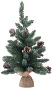 Albero di Natale da tavolo Corvara 60cm 53 rami con bacche e pigne Viscio