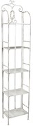 Scaffale 5 piani stile provenzale in ferro verniciato