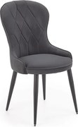 Sedia K366 grigio velluto