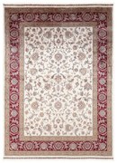 Tappeto Qoum Shah 2 orientale in cotone beige, L 150 x L 80 cm