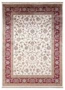Tappeto Qoum Shah 2 orientale in cotone beige, L 150 x L 80 cm