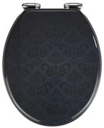 Sedile per wc grigio scuro con chiusura facilitata , 42,5 x 35,5 cm Bellevue - Wenko