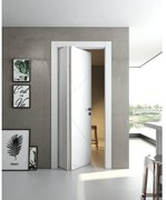 Porta pieghevole a libro asimmetrica Venezia bianco L 60 x H 210 cm sinistra