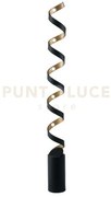 Piantana led helix nera e oro 30w 1700lm 3000k 14,5x14,5x152cm led-...