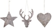 Set di 3 decorazioni natalizie da appendere Ecorce - Côté Table