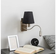 Brilagi - Applique a LED NUBILA 1xE27/25W/230V + LED/3W cromo/nero