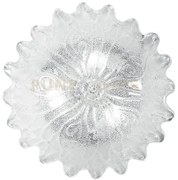 Plafoniera dedalo con decori in vetro