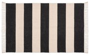 Tappeto da bagno in cotone riciclato nero e beige , 50 x 80 cm Kasi - Wenko