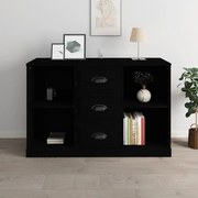 Credenza nera 104,5x35,5x67,5 cm in legno multistrato