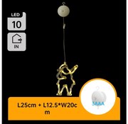 Aigostar - Decorazione natalizia LED 10xLED/3xAAA Babbo Natale 20 cm