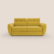 Zeus Divano letto scandinavo con materasso H18 in tessuto impermeabile T02 giallo