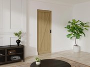 Porta scorrevole con sistema a incasso H205 x L63 cm in Legno e MDF Naturale chiaro - BALERMA