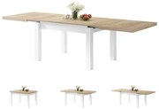 ROYAL Rovere Sonoma/Bianco Opaco - TAVOLO DA PRANZO ALLUNGABILE FINO A 2,7 m