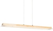 Lampada a sospensione rurale in legno con LED con dimmer tattile - Platino