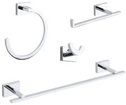 Set di accessori da bagno cromato