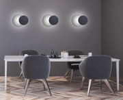 Applique da Parete Circle Nera Luce Indiretta Base G9