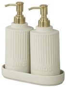 WENKO 54651100 - Dispenser per sapone HEIDI 19x21 cm crema/oro/bianco