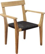 PAGAN - poltrona impilabile in teak e wicker