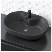 BATH DELUXE 06-060-08-02-00 - Lavabo da appoggio TROMSO 59,5x41 cm ceramica/nero