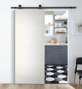 Porta scorrevole reversibile Kent in mdf bianco, L 93 x H 212 cm, con binario Industrial