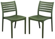 ZULE - set 2 sedie polipropilene impilabile