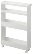 Scaffale per il bagno bianco opaco in acciaio su ruote 48x80,5 cm Tower – YAMAZAKI