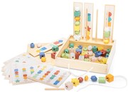 Gioco di smistamento con perline in legno