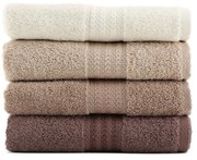 Set di 4 asciugamani in cotone marrone Home, 50 x 90 cm Rainbow - Foutastic