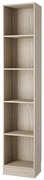 Libreria Ufficio Modulare 4 Ripiani 41x27x203 Effetto Legno Working