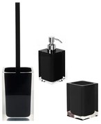 Set di accessori da bagno RAINBOW in resina nero