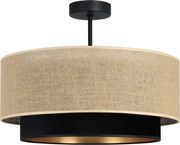 Plafoniera SARTA 1xE27/60W/230V Ø 45 cm nero/iuta