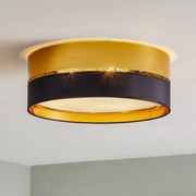 TK Lighting Plafoniera Hilton, nero/oro, Ø 45 cm