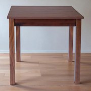 Tavolo fisso in legno con gamba quadrata RISTORANTE misura 90x90 NOCE