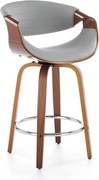 Sgabello da bar H123 in grigio/nero