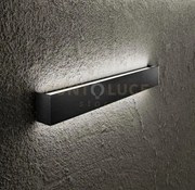 Applique in alluminio nero rummo led 14w 3000k cri?90 1120lm l.39cm...